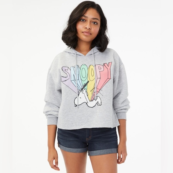 Super Snoopy Cropped Pullover Hoodie - Picture 5 of 9